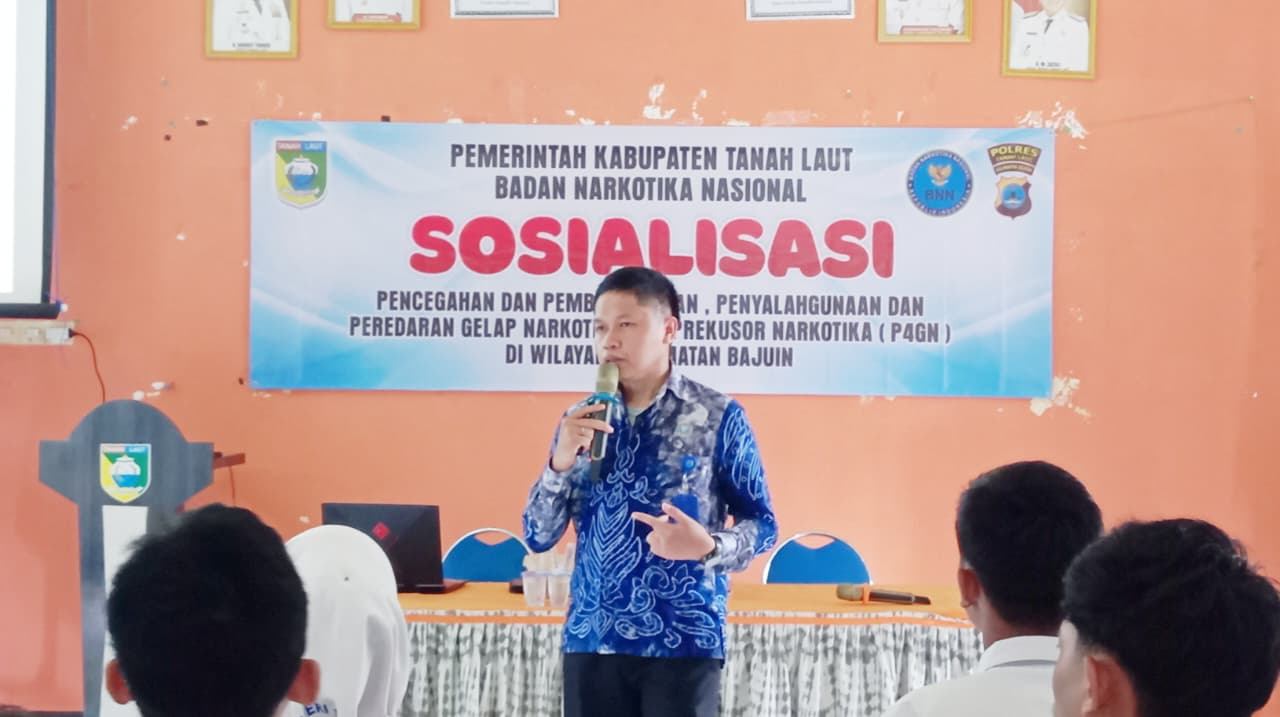 BNNK Tanah Laut Bentuk Agen Perubahan Anti Narkoba di Bajuin!