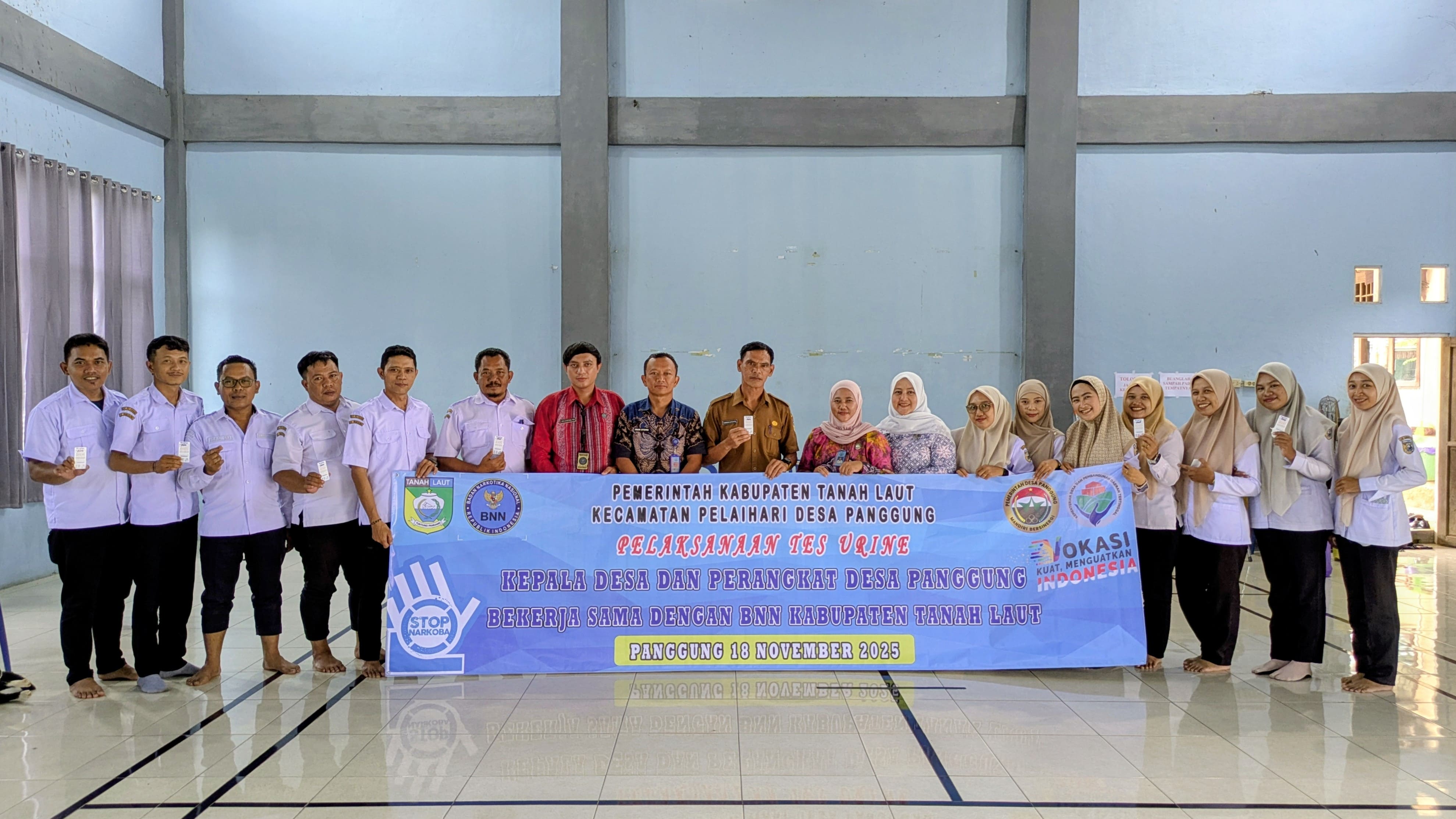 BNNK Tanah Laut Gelar Deteksi Dini Narkoba untuk 14 Aparat Desa Panggung, Wujudkan Desa Bersih Narkoba Menuju Indonesia Bersinar